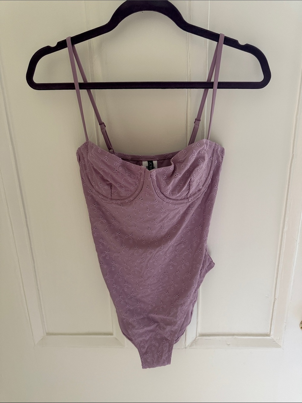 J. Crew Lavender Eyelet One-Piece Swimsuit
